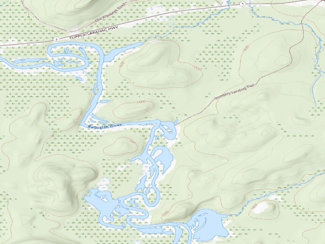 USGS topographic map of Raquette River Site 7 (Saranac Lakes Wild Forest)