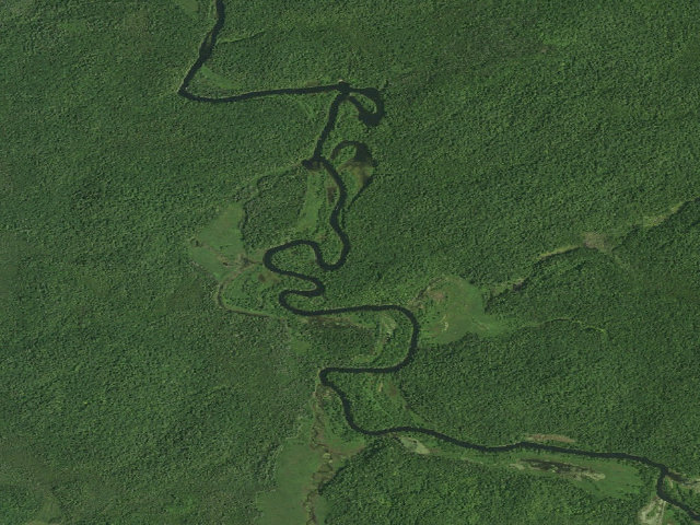 Aerial image of Raquette River Site 8 (Saranac Lakes Wild Forest)