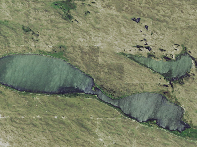 Aerial image of Rat and Beaver Lake WMA