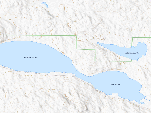 USGS topographic map of Rat and Beaver Lake WMA