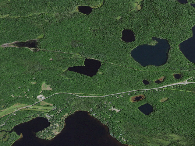 Aerial image of Rat Pond Campsite (Saranac Lakes Wild Forest)