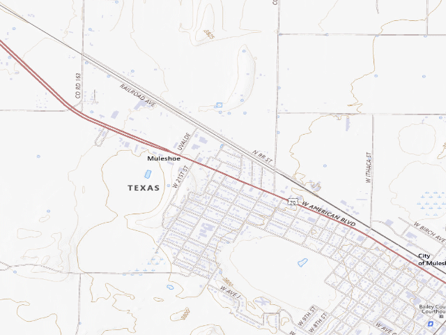 USGS topographic map of Ray and Donna West Free RV Park