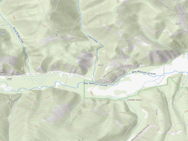 USGS topographic map of Rd 152 Site 2