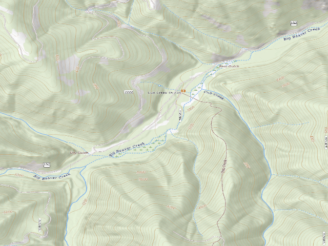 USGS topographic map of Rd 152F Site 1A