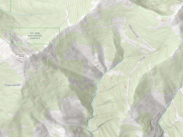 USGS topographic map of Rd 1575  Site 1
