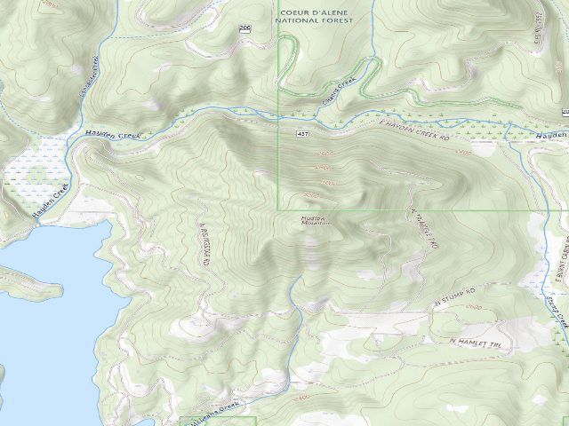 USGS topographic map of Rd 206 Site 1