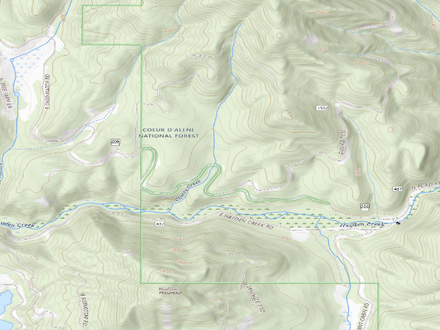 USGS topographic map of Rd 206 Site 2