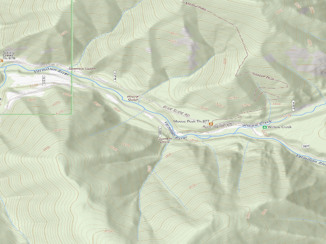 USGS topographic map of Rd 207 Site 1A