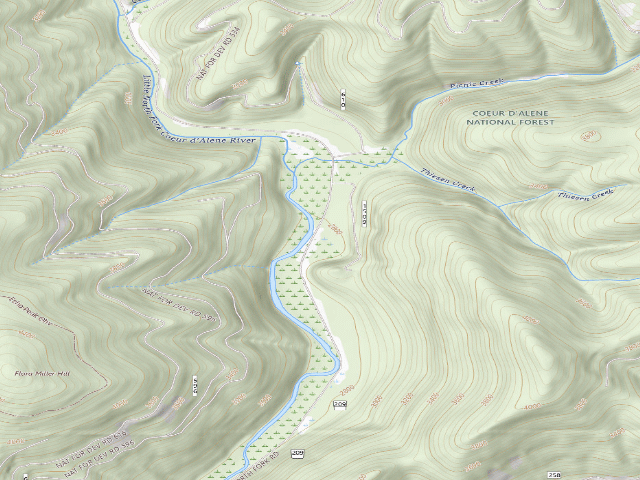 USGS topographic map of Rd 209 Site 52