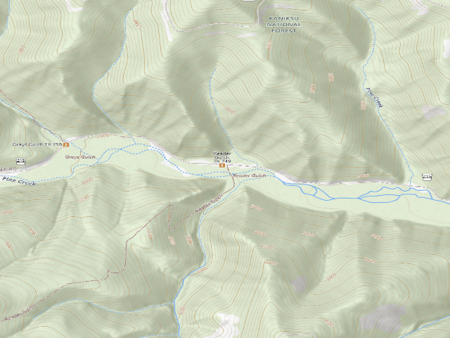 USGS topographic map of Rd 215 Site 4A