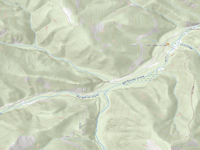 USGS topographic map of Rd 2222 Site 1