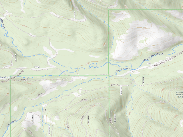 USGS topographic map of Rd 231 Site 8