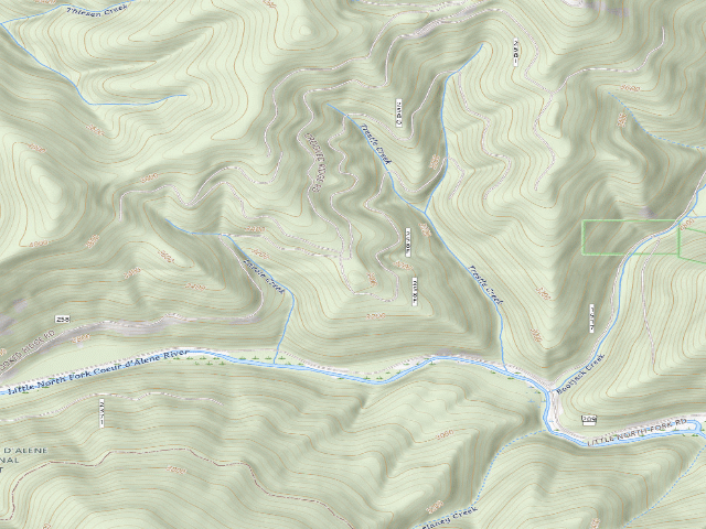 USGS topographic map of Rd 258 Site 2