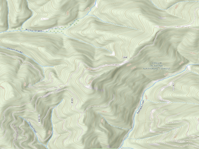 USGS topographic map of Rd 258 Site 7