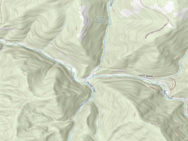 USGS topographic map of Rd 326 Mi 6.6 Site B