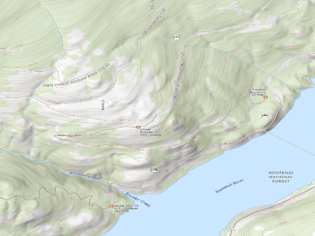 USGS topographic map of Rd 337 Boulder