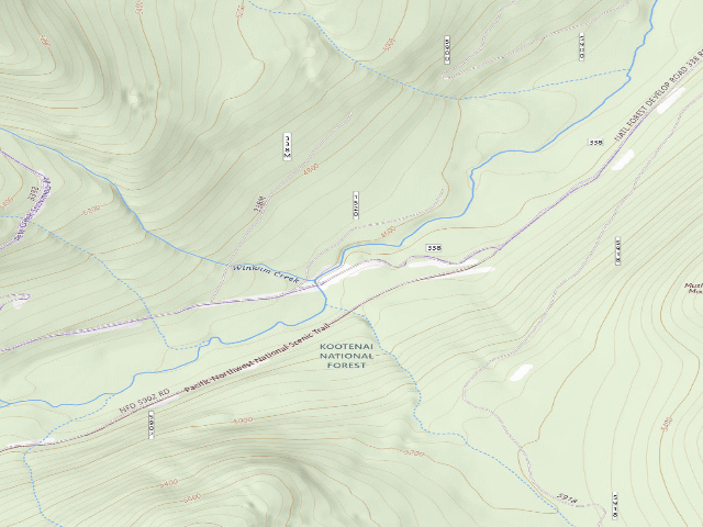 USGS topographic map of Rd 338 Site 5