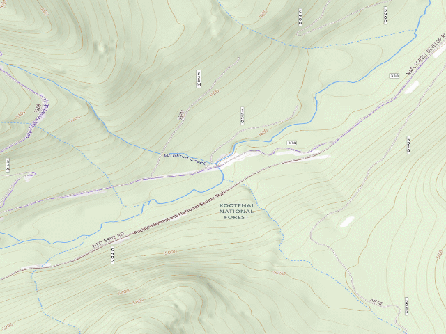 USGS topographic map of Rd 338 Site 7