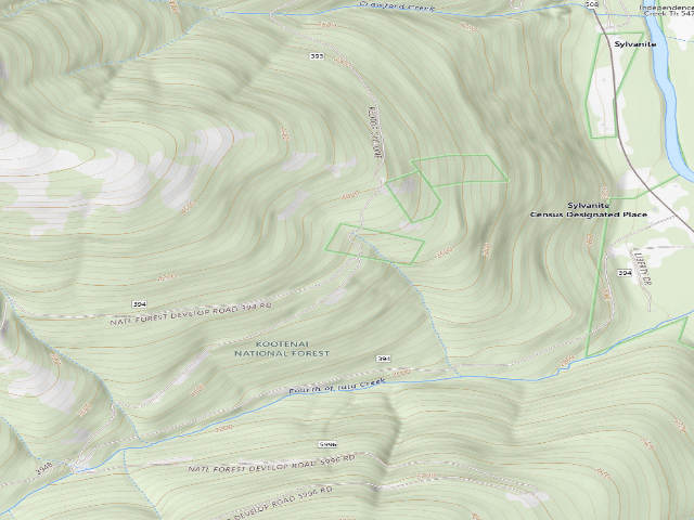 USGS topographic map of Rd 394 Camp 2