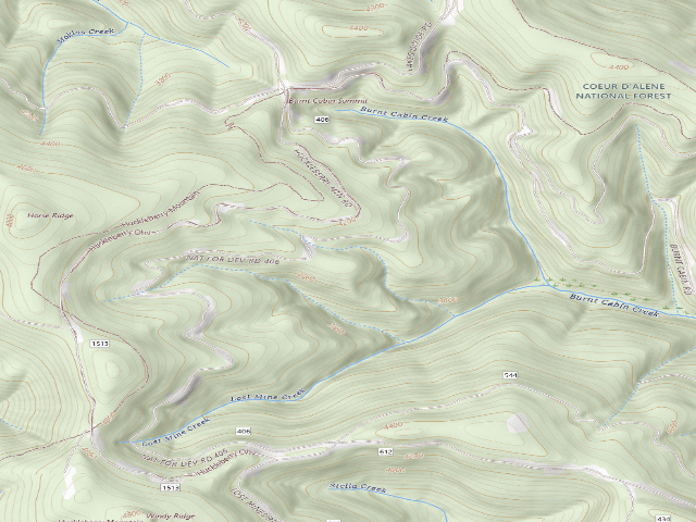 USGS topographic map of Rd 406 Site 2A