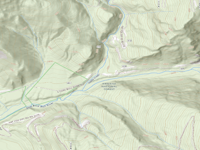 USGS topographic map of Rd 407 Site 2