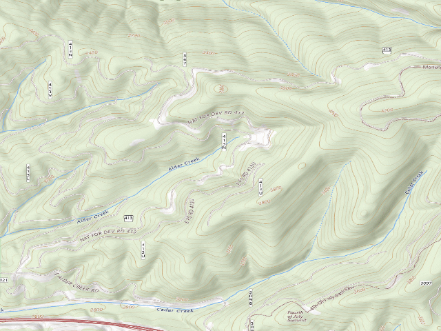 USGS topographic map of Rd 413 Site 17
