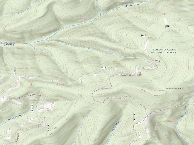 USGS topographic map of Rd 413 Site 20
