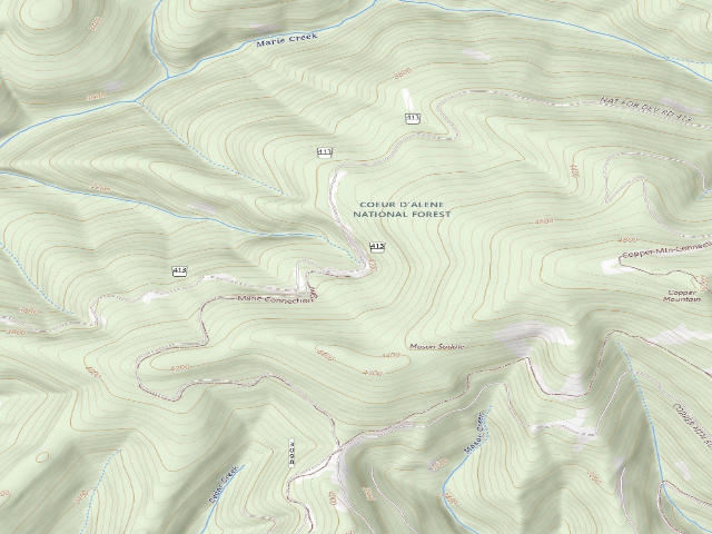 USGS topographic map of Rd 413 Site 21