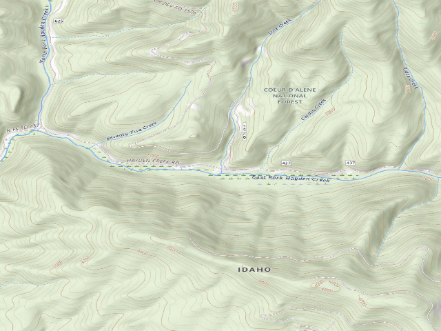 USGS topographic map of Rd 437 Site 8