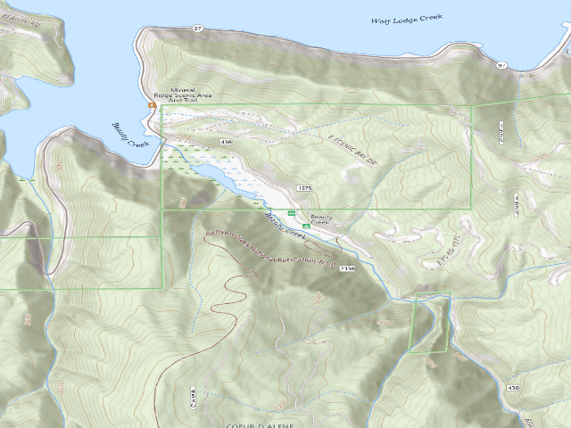 USGS topographic map of Rd 438 Site 2