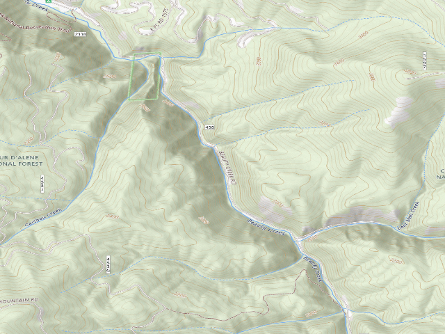 USGS topographic map of Rd 438 Site 3A