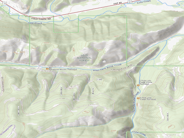 USGS topographic map of Rd 451 Mp 2 Campsite