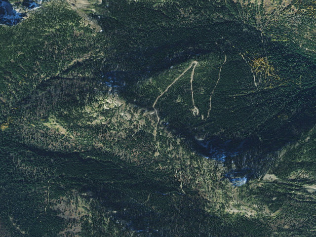 Aerial image of Rd 473 Camp 8 Summit