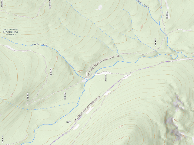 USGS topographic map of Rd 5900 Jungle Creek