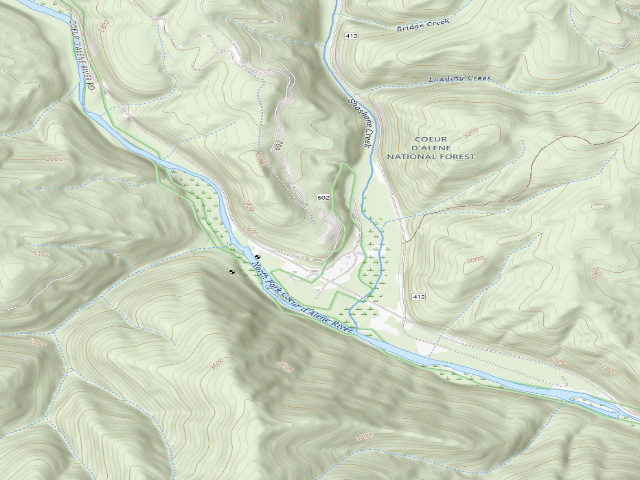 USGS topographic map of Rd 602 Site 2