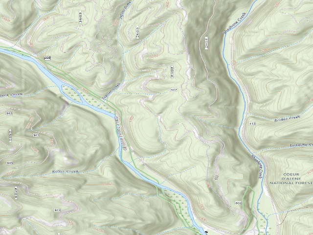 USGS topographic map of Rd 602 Site 3