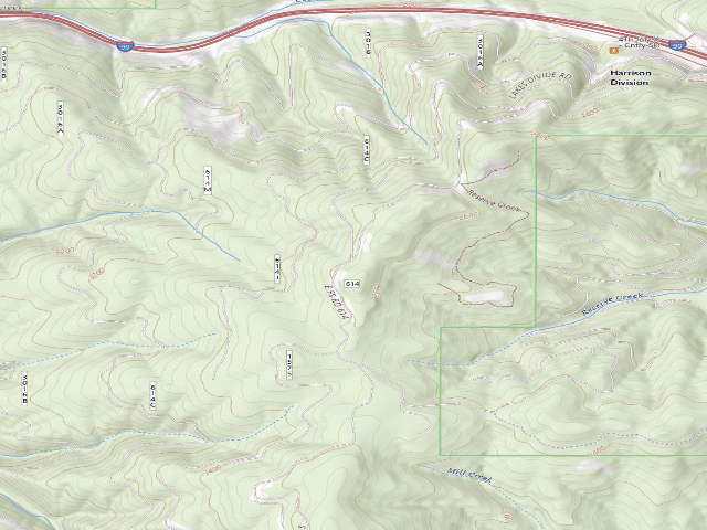 USGS topographic map of Rd 614 Site 14