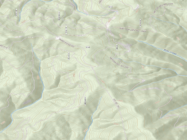USGS topographic map of Rd 614 Site 8
