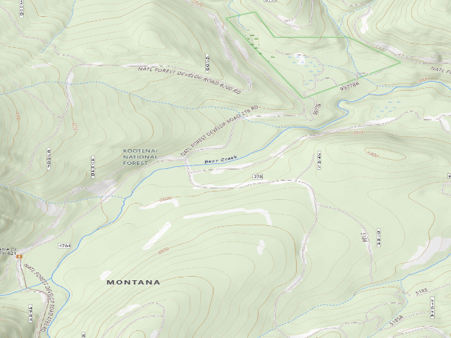 USGS topographic map of Rd 6212 Site 1