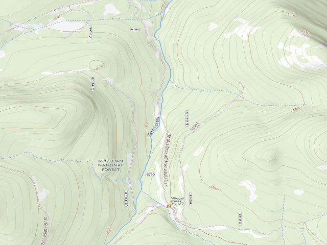 USGS topographic map of Rd 6790 Site 1