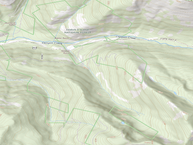 USGS topographic map of Rd 7623 Site 4