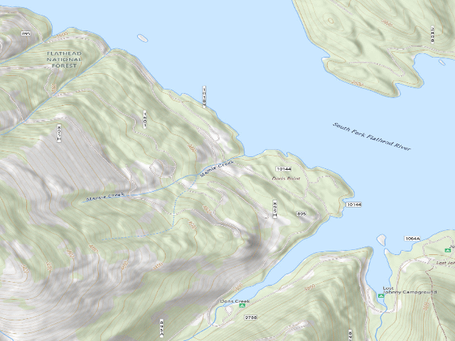 USGS topographic map of Rd 895H Pullout