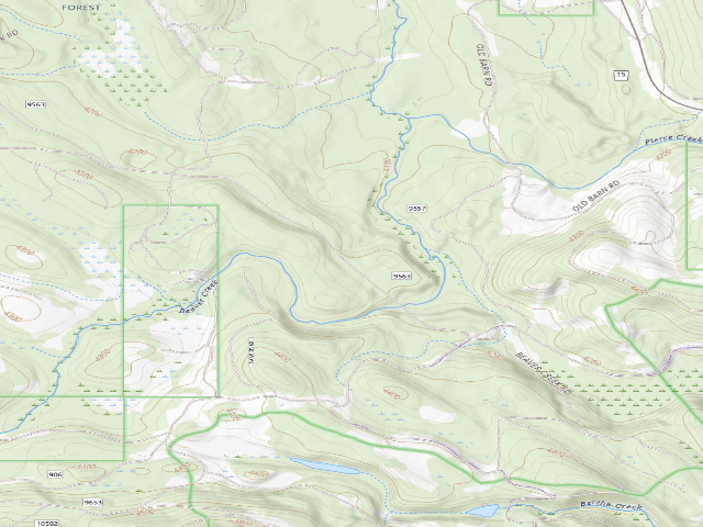 USGS topographic map of Rd 9563-3 Beaver Creek Area