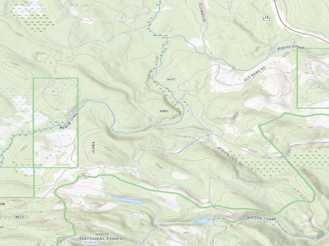 USGS topographic map of Rd 9563-5 Beaver Creek Area
