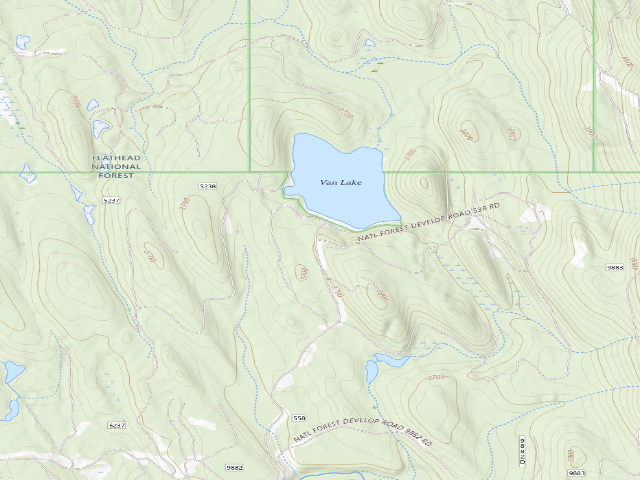 USGS topographic map of Rd 9882 Site 2