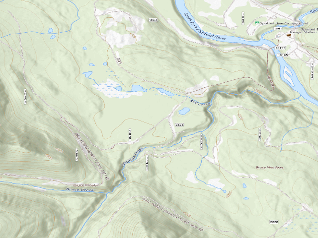USGS topographic map of Rd2827 Bruce Crth