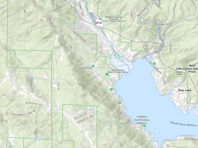 USGS topographic map of Recreation Point Group Camp
