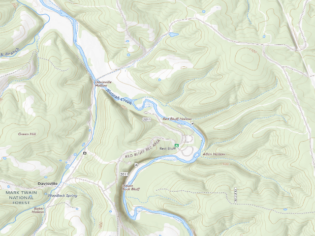 USGS topographic map of Red Bluff