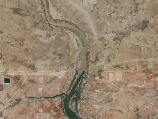 Aerial image of Red Bluff Reservoir (dispersed)