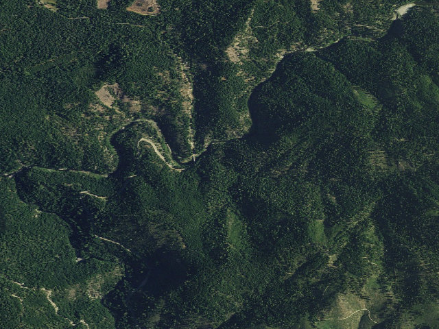 Aerial image of Red Bridge